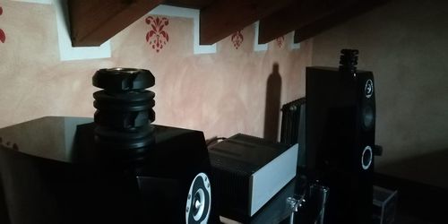 Double Harmonic Stabilizer (piled up) on top of the Speakers